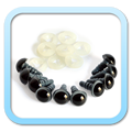 Yeux de sécurité Safety eyes - 8mm Gris Grey - FROGandTOAD Créations